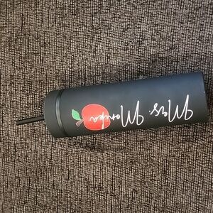 Drinking bottle with straw